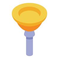 Yellow plunger standing ready for use vector