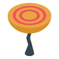 Round tree growing isometric style for game ui vector