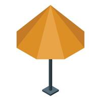 Street cafe umbrella providing shade isometric icon vector