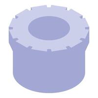 3d rendering of a round fortress with battlements vector