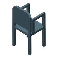 Modern chair standing on four legs isometric view vector
