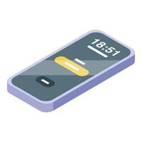 Smartphone is showing audio recording application interface vector