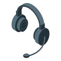 Gamer headset device connecting you with other players vector