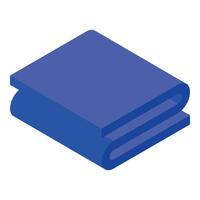 Blue fabric folded over representing textile industry vector