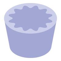 Round silicone baking mold with wavy edges for making cakes vector