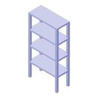 Modern empty shelf unit standing in the room vector