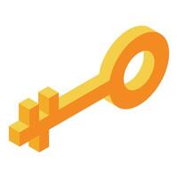 Golden key is unlocking opportunities for success vector