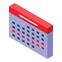 Isometric calendar showing important dates vector