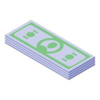 Stack of banknotes representing wealth and savings vector