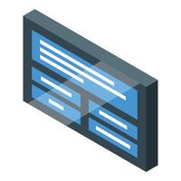 Digital interactive kiosk showing information with touch buttons for users vector