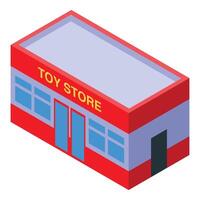 Toy store building facade icon isometric view vector