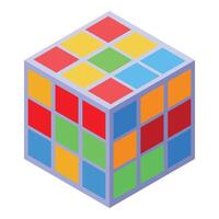 Colorful toy cube showing logic game for kids vector