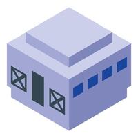Modern building representing blockchain technology concept vector