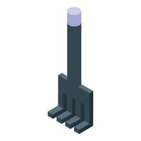 Metal detector security gate detecting isometric icon vector illustration