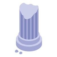 Broken ancient greek column is showing time passing vector