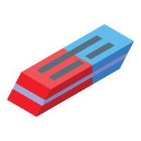 Red and blue eraser making mistakes disappear from paper vector