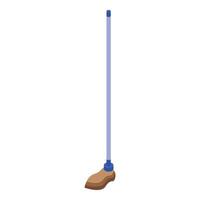 Nordic walking pole standing on wooden base isometric view vector