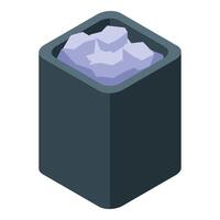 Full office trashcan overflowing with crumpled paper vector