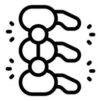 Spine icon representing vertebrae forming backbone structure vector