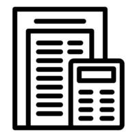 Calculator counting money calculating invoice tax form icon vector