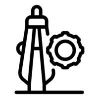 Compass drawing circle representing engineering and precision vector