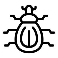 Cyber security bug icon representing online threat vector