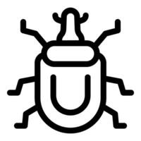 Big bug icon representing computer virus entering system vector