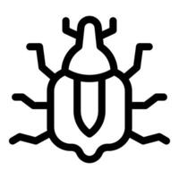 Big bug with six legs standing still icon vector