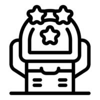 Arcade game machine showing stars rating symbol icon vector