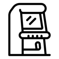 Arcade game machine showing playing screen interface vector