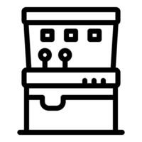 Arcade game machine playing console gaming outline icon vector