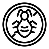 Stop sign showing bug illustrating pest control concept vector