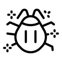 Big bug spreading virus detected by antivirus software vector