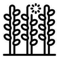 Smart farming technology optimizing crop growth icon vector
