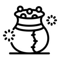 Magic potion exploding with bubbles and sparkles vector