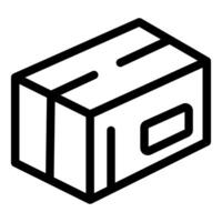 Closed cardboard box isometric view ecommerce icon vector
