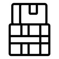 Cardboard box standing on top of big cardboard package vector