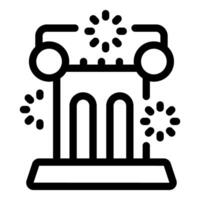 Fireworks exploding over ancient greek columns vector