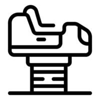Amusement park ride simulator machine for virtual reality experience vector