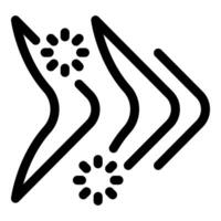 Three arrows pointing right with loading circles representing fast forwarding data transfer vector