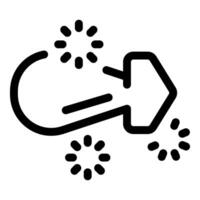 Arrow pointing right with loading circles representing fast forwarding process vector