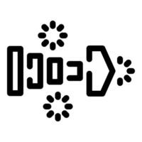 Script sending data with loading bars icon vector