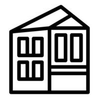 Simple modern house icon representing housing market vector