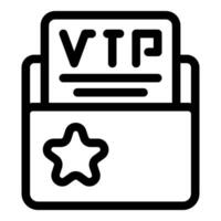 Vip access pass icon representing exclusive service vector