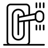 Lever being pulled starting a chain reaction of movement vector