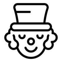 Clown wearing a hat and smiling, circus icon, entertainment concept vector
