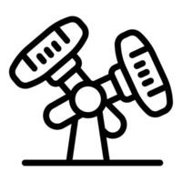 Space satellite transmitting signals from orbiting earth vector