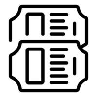 Two tickets icon showing entry to event or transportation vector