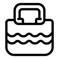 Swimming pool icon representing leisure and summer activities vector