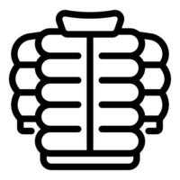 Warm winter jacket protecting from cold weather icon vector